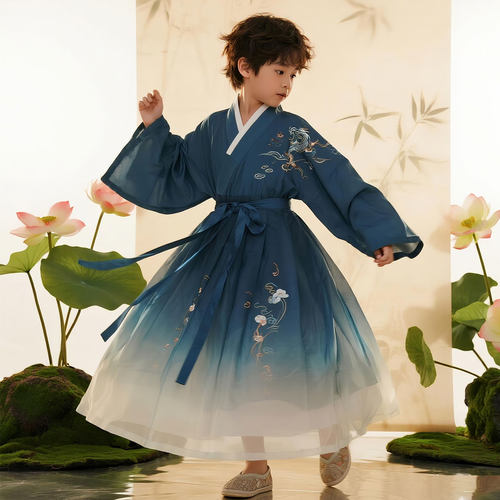 国风男童汉服儿童唐装中秋节服装