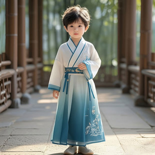 男童古风汉服春装儿童新中式唐装小男孩国风帅气古装日常可穿春秋
