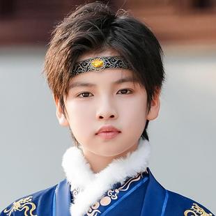 男童抹额汉服头带古装头饰成人眉心眉头小少爷百搭配饰马面裙男孩