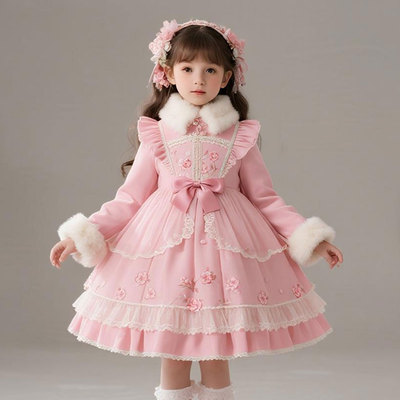 洛丽塔公主裙女童连衣裙洋气冬裙