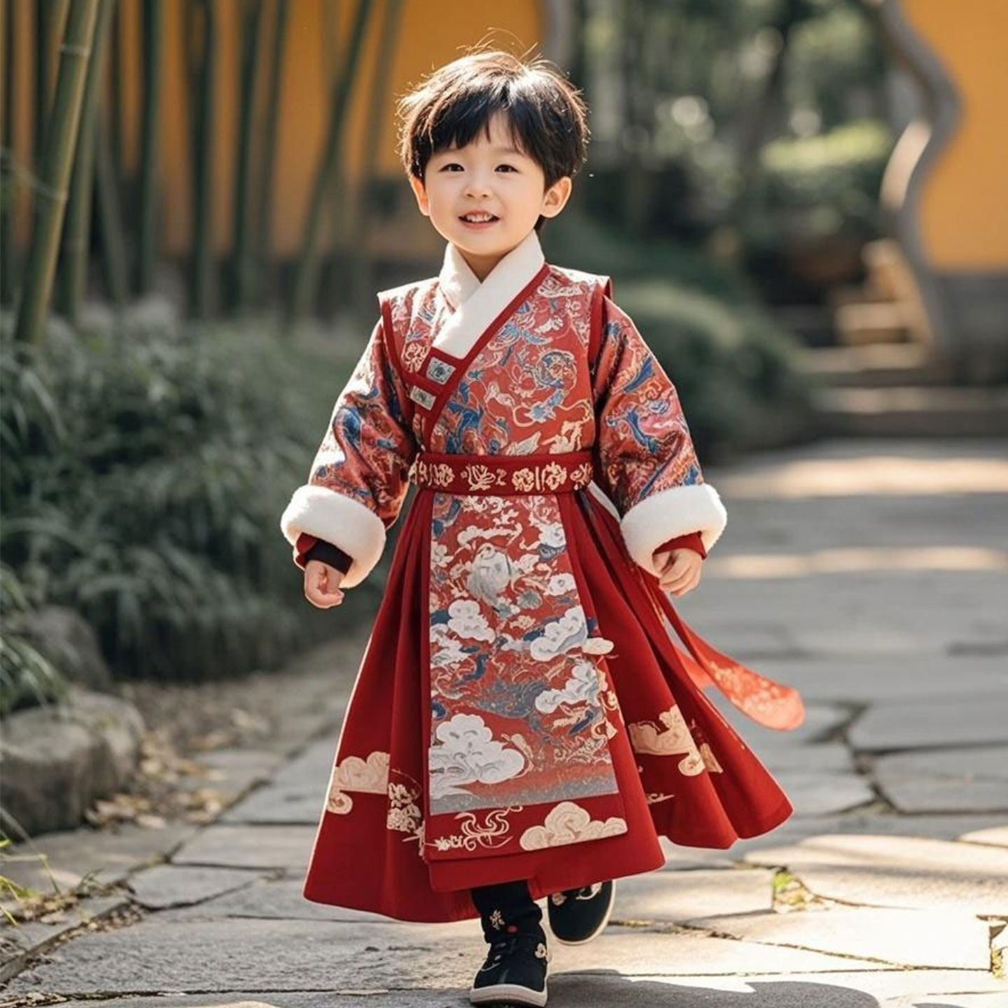 男童汉服冬装新中式小少爷国风古装儿童拜冬年服喜庆风唐装演出服,童装/婴儿装/亲子装,汉服,淘宝优惠券,粉丝福利购,淘宝优惠卷