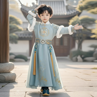男童汉服2025新款儿童新中式古装男孩国风唐装小少爷帅气古风冬装