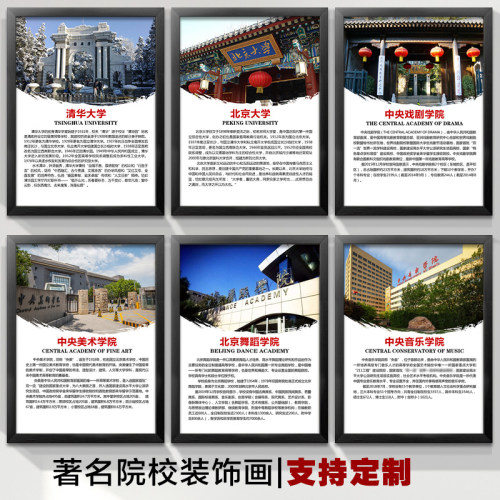 学校教室装饰画c9大学中国名校简介挂画音乐舞蹈学院美术学院壁画
