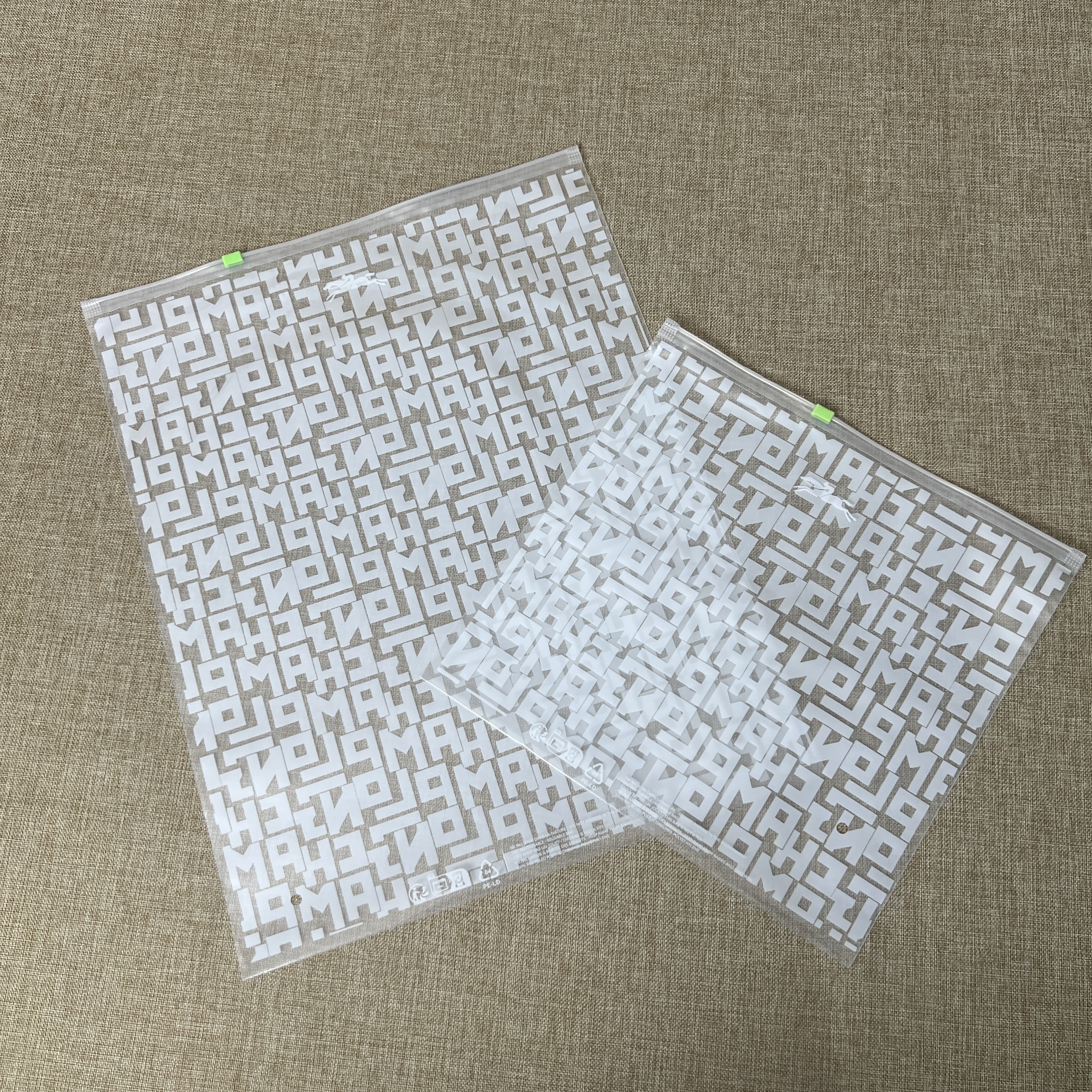 longchamp拉链塑料袋PP软防尘袋小拉链包正品新款海外版拉链袋子