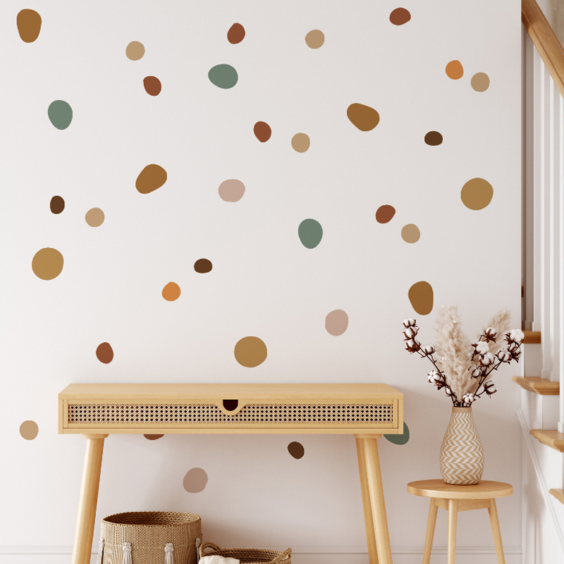 波西米亚风ins圆点墙贴儿童房柜子装饰贴纸婴儿墙壁贴饰拍照道具,家居饰品,软装墙贴,淘宝优惠券,粉丝福利购,淘宝优惠卷