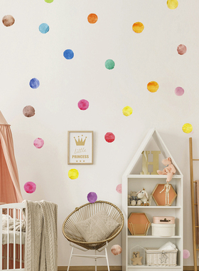 ins儿童房创意家居装饰几何图案北欧风格墙贴可移除贴纸软妹装饰