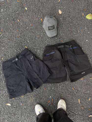 美式Oakley复古做旧工装短裤山系户外运动短裤O字母潮牌工装短裤
