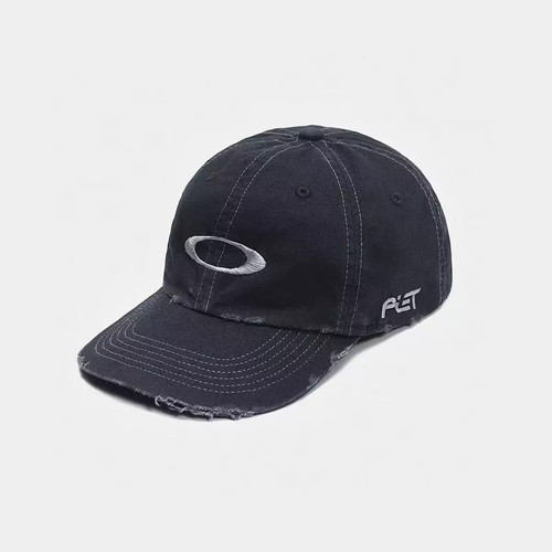 美式Oakley x Piet x OAK联名水洗做旧破洞高街风棒球帽25SS