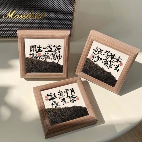 茶叶装裱茶室桌面禅意装饰礼品