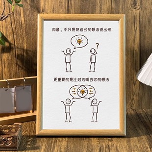 沟通的意义职场工作指南办公桌面治愈系相框高能量摆台墙面装饰画