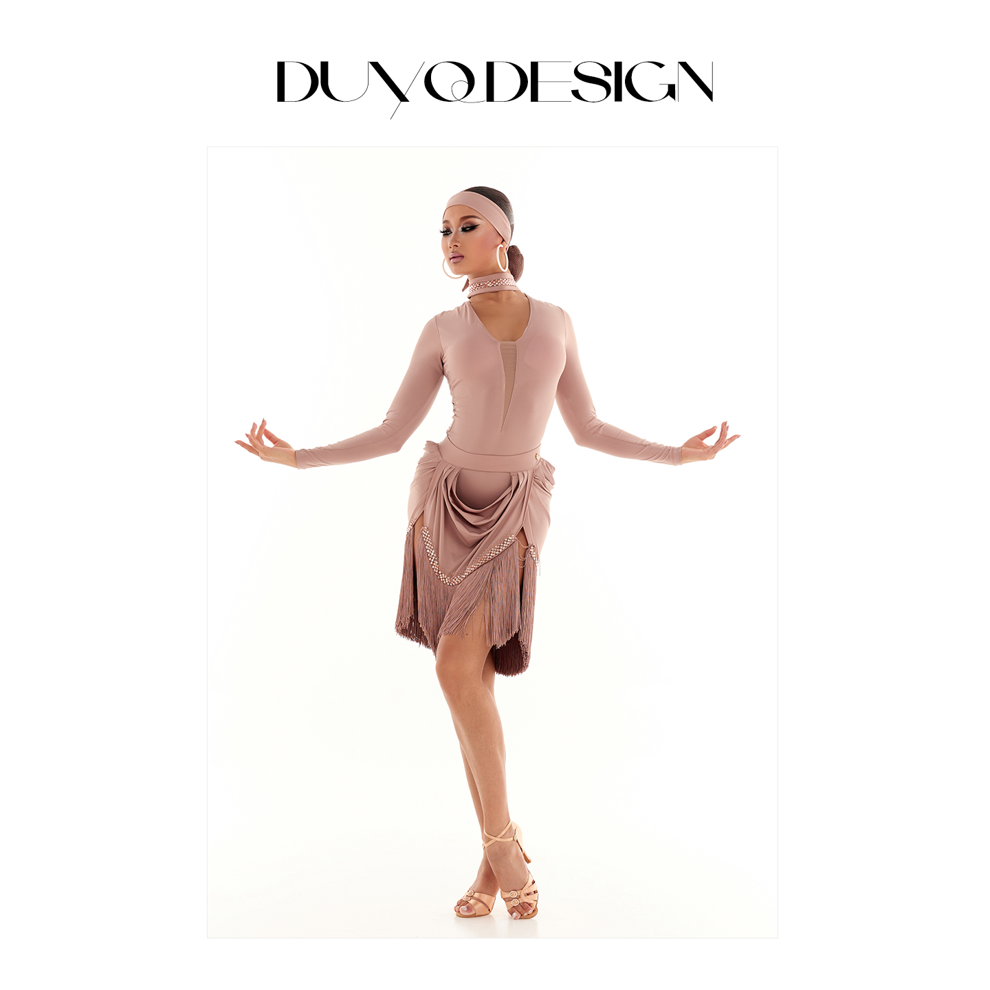 011原创镂空国标拉丁舞半裙