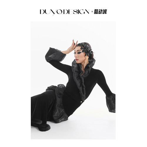 003复古宫廷风摩登舞专业练习服