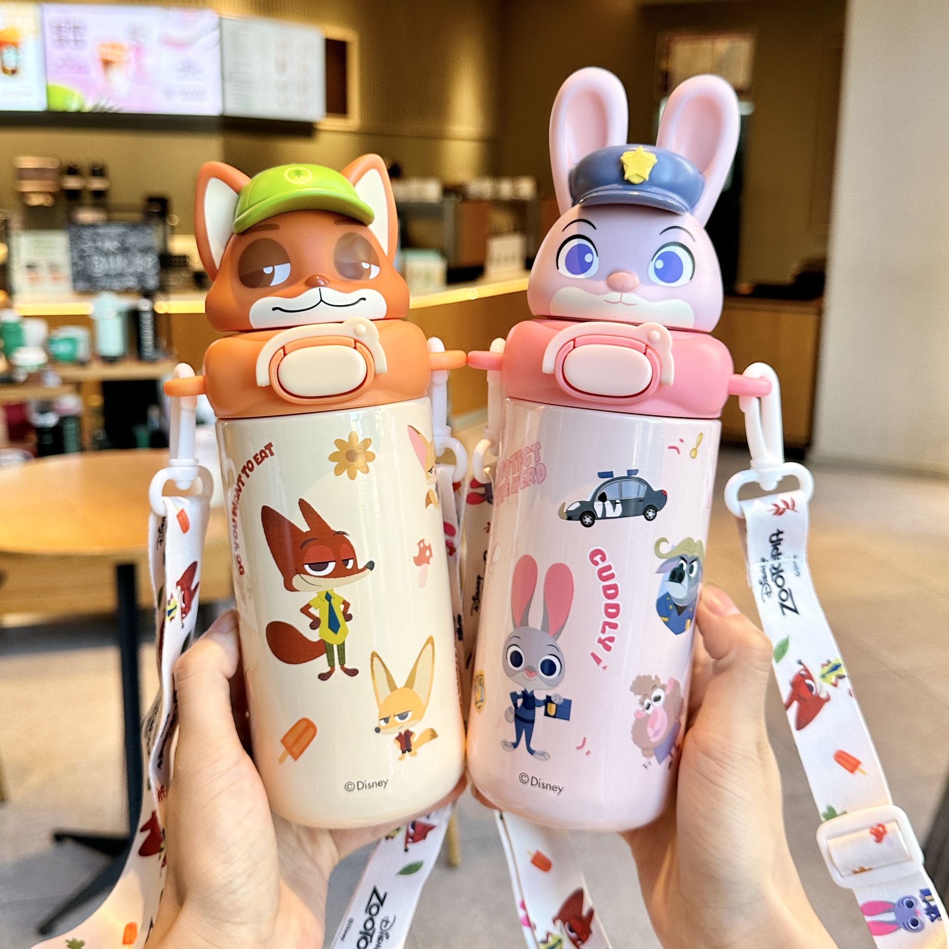 儿童保温杯朱迪尼克双饮吸管