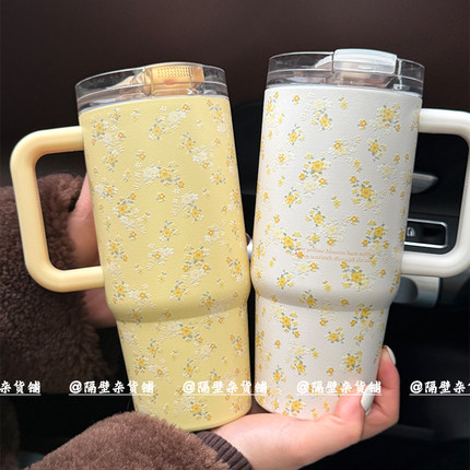 隔壁杂货铺原创保温杯2026新款水杯吸管杯女生新年礼物大容量杯子