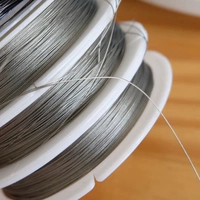 Стальная проволка, шелковые нитки, 0.3mm