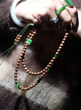 住朴项链手链黑肉沉水老山檀