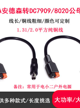 30a安德森转DC7909/8020公母头适用于电小二30a安德森移动充电线