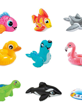 新款婴幼儿充气戏水玩具儿童洗澡游泳水中玩耍玩沙动物intex58590