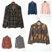 软妹 复古巴洛克 文艺宽松长短袖 古着 日系 女衬衫 Vintage