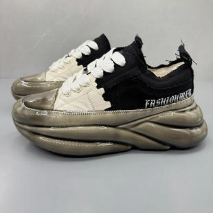 潮鞋 滴胶帆布ins老爹鞋 厚底运动鞋 羊皮里稀缺牛货高端真皮男新款