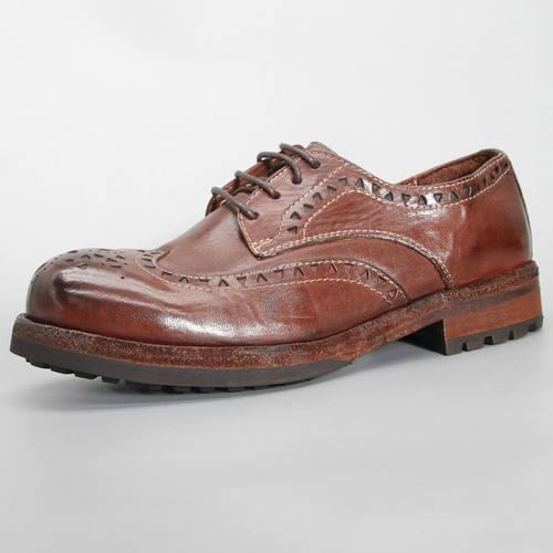 德比鞋马皮固特异水洗工艺皮底