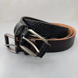 外贸进口野牛皮男款腰带舒适柔软厚实针扣头层牛皮复古手工皮带