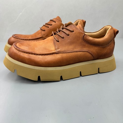 马皮复古男鞋运动休闲鞋厚底板鞋