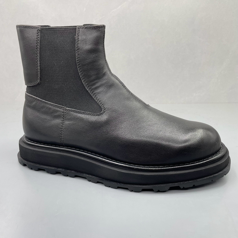 真皮男靴复古厚底工装靴