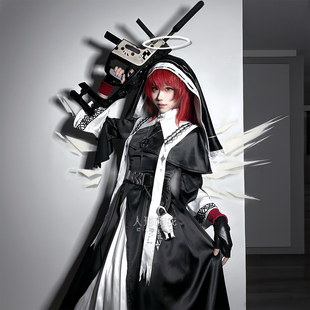 成团定金！明日方舟新约能天使cos拉特兰修女服cosplay蕾缪乐C服