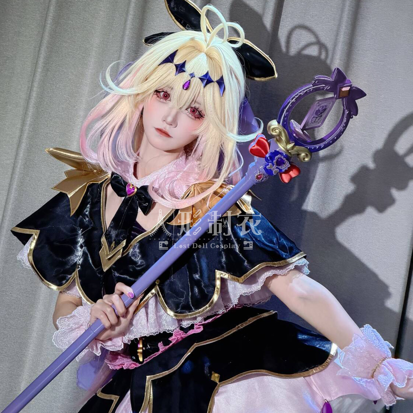 人形制衣cosplay森亚露露卡cos名侦探光美黑Q道具法杖配件假发鞋