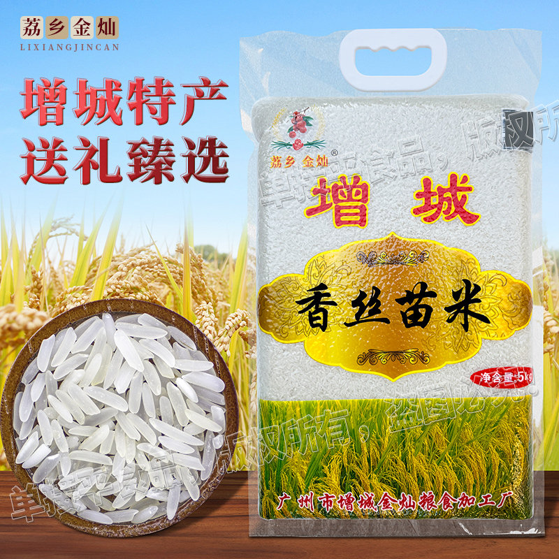 广东荔乡金灿广州增城香丝苗米特产一级南方细长粒香家用送礼大米