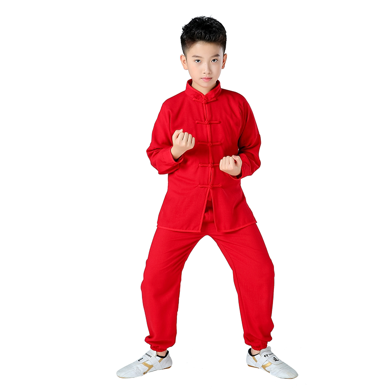 棉麻儿童武术服宽松亲肤透气