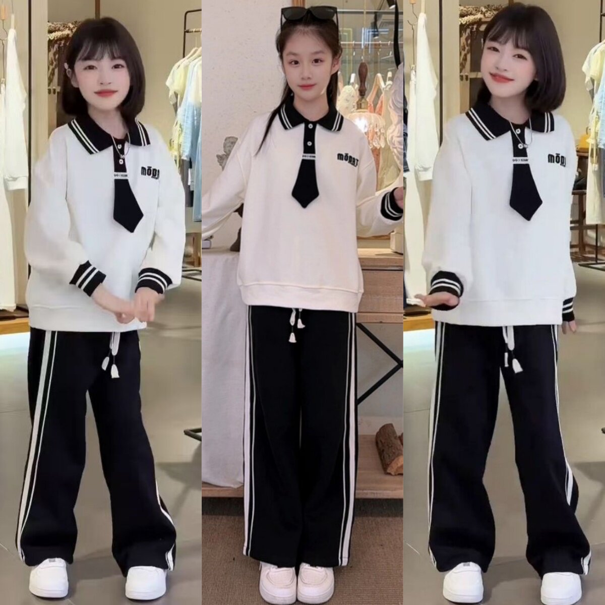女童春秋韩版休闲卫衣套装