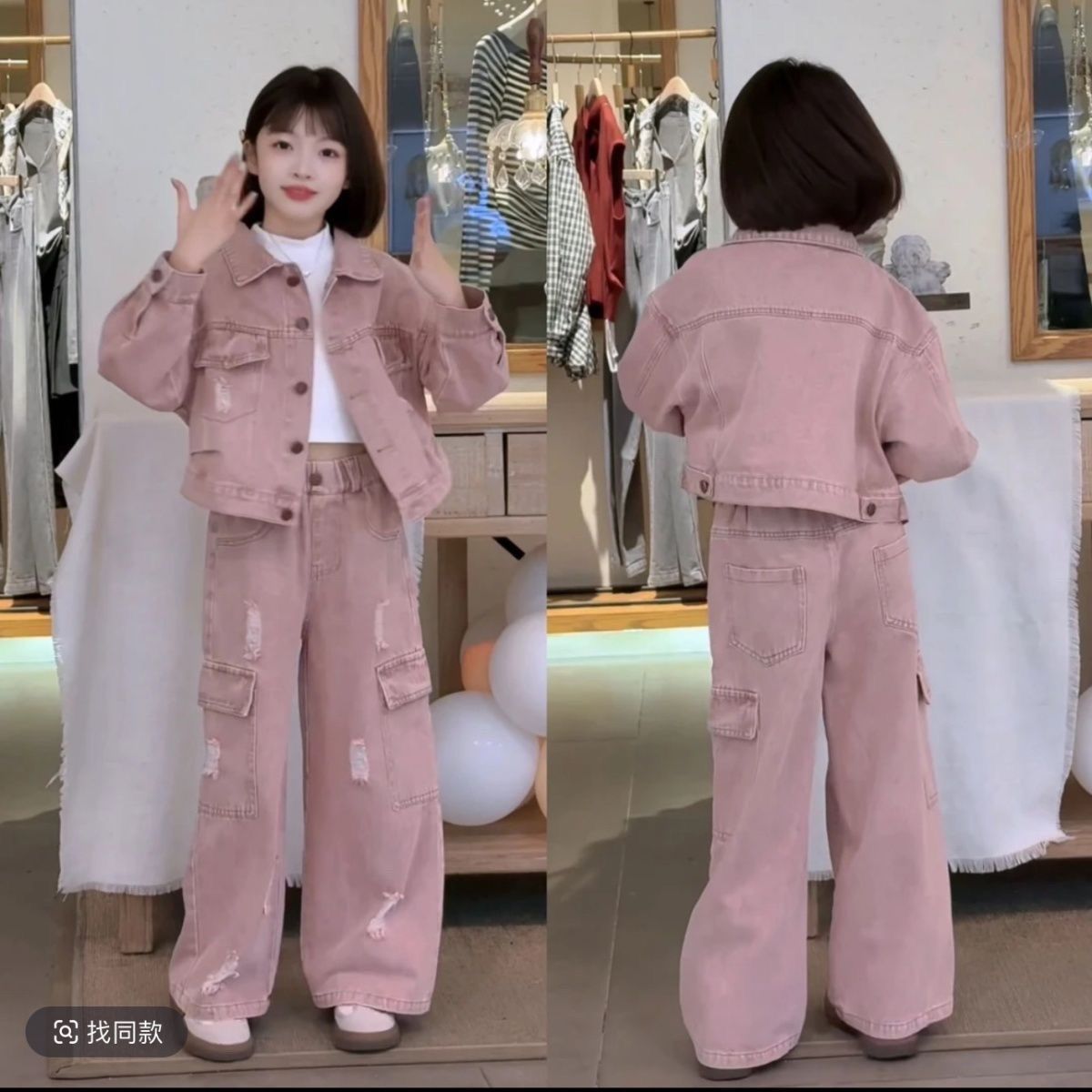 女童秋季韩版牛仔两件套装优惠