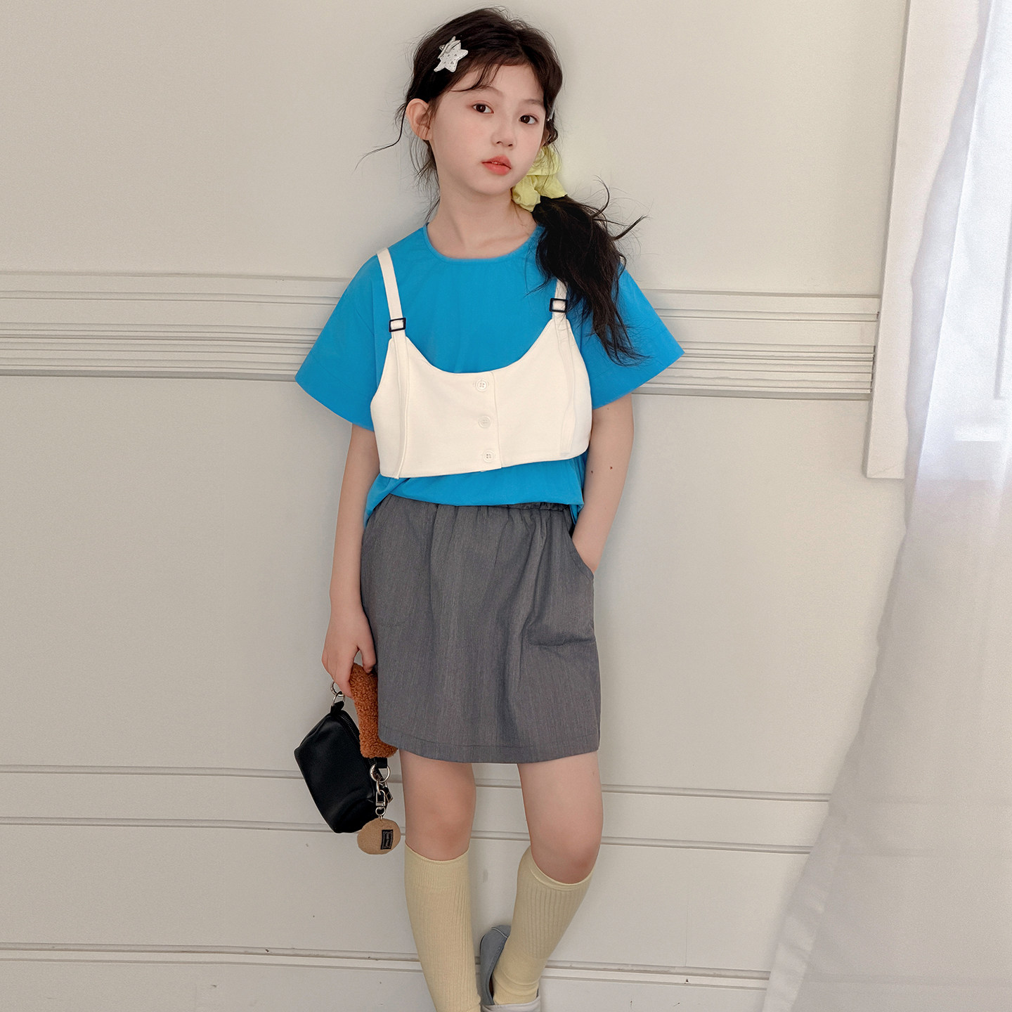 2026夏季女童韩版洋气三件套