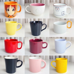 ins高温陶瓷马克杯水杯早餐麦片杯健康质检高温儿童奶杯酸奶杯子