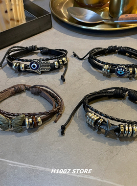 复古民族做旧蝴蝶手绳女手链男小众设计高级感手串手环情侣款手饰