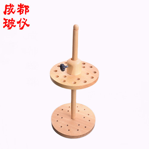 木质18孔/有机玻璃28孔 圆形吸管架 木制圆盘吸管架 双层移液管架