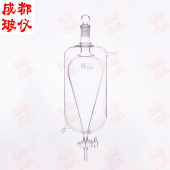 双层梨形分液漏斗 玻璃活塞 筒形外壳 5000mL 锥形漏斗 10mL 法培
