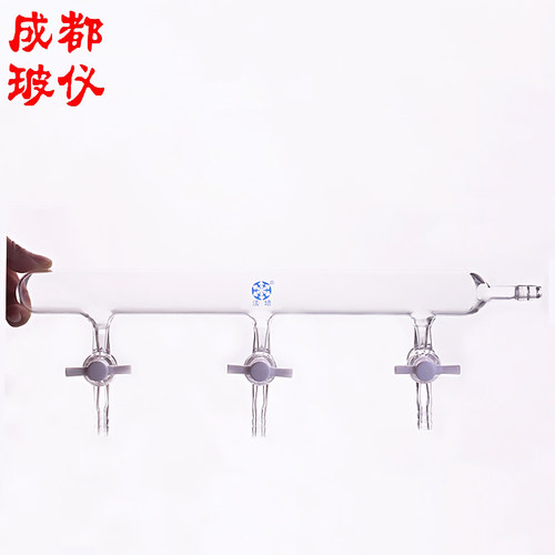 成都玻仪 四氟单排管真空气体分配器 3组4组5组6组 导气小咀+封闭