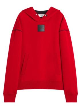 代购LANVIN浪凡男士卫衣保暖舒适红色混纺日常休闲外套潮流简约