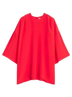 代购LANVIN浪凡女士上衣透气轻盈红色日常通勤外套爆款简约