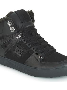海外代购DC SHOES男士运动休闲鞋保暖耐磨高帮黑色街头潮流