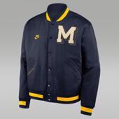 设计耐穿深蓝色黄色拼接 棒球夹克保暖防风经典 代购 JORDAN男士