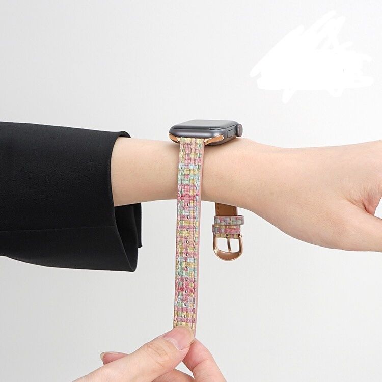 手表带适用applewatch9小香风细