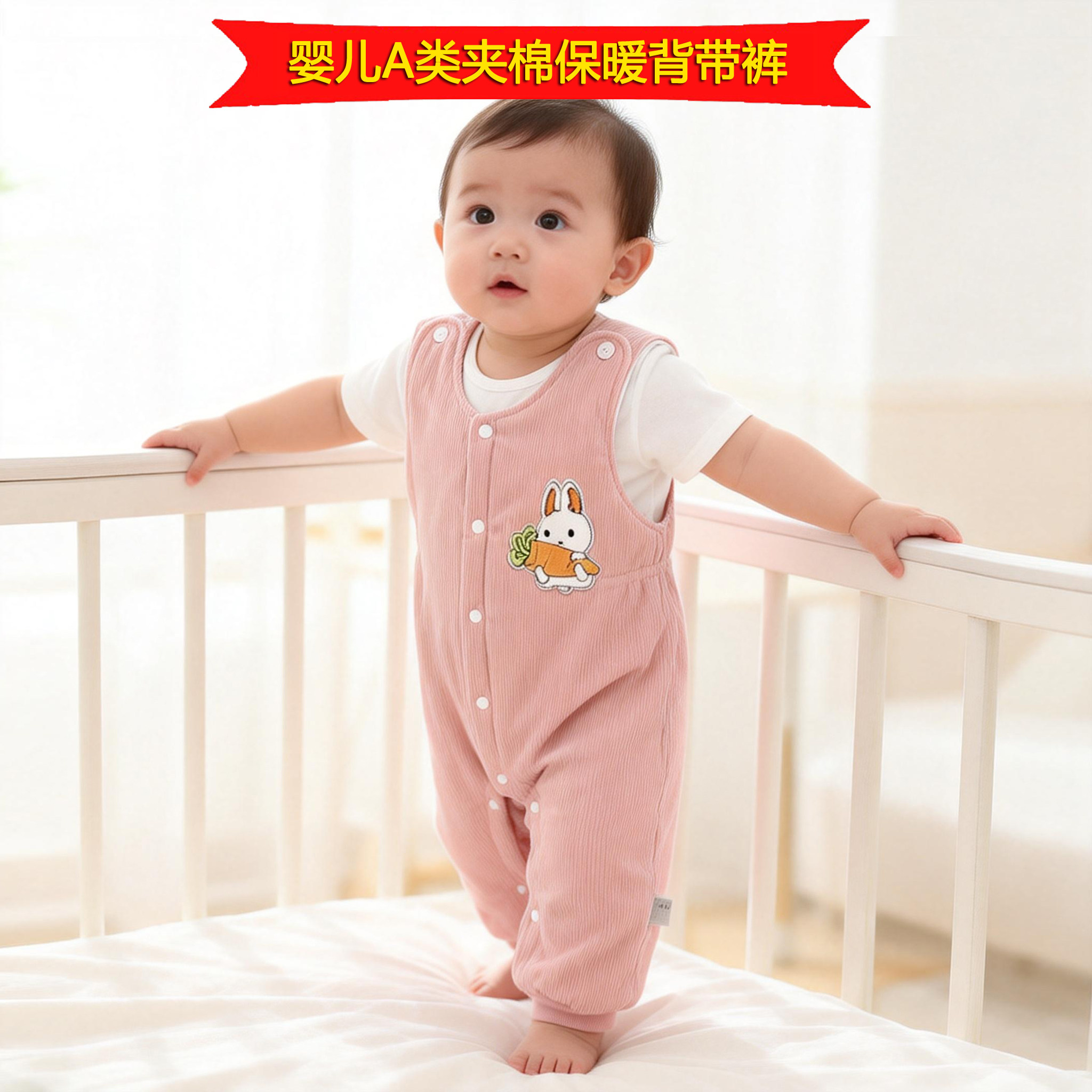 宝宝背带裤春秋冬夹棉加厚保暖裤婴儿闭档连体衣棉衣一岁儿童外穿,童装/婴儿装/亲子装,连身衣/爬服/哈衣,淘宝优惠券,粉丝福利购,淘宝优惠卷