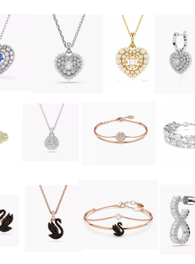 水晶爱心黑天鹅新款项链锁骨链