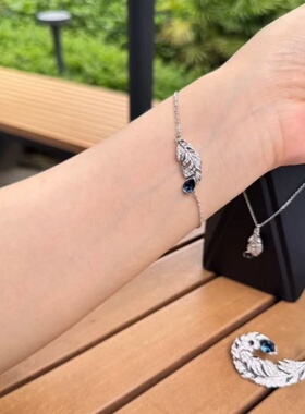 Idyllia羽毛项链女高级感手镯