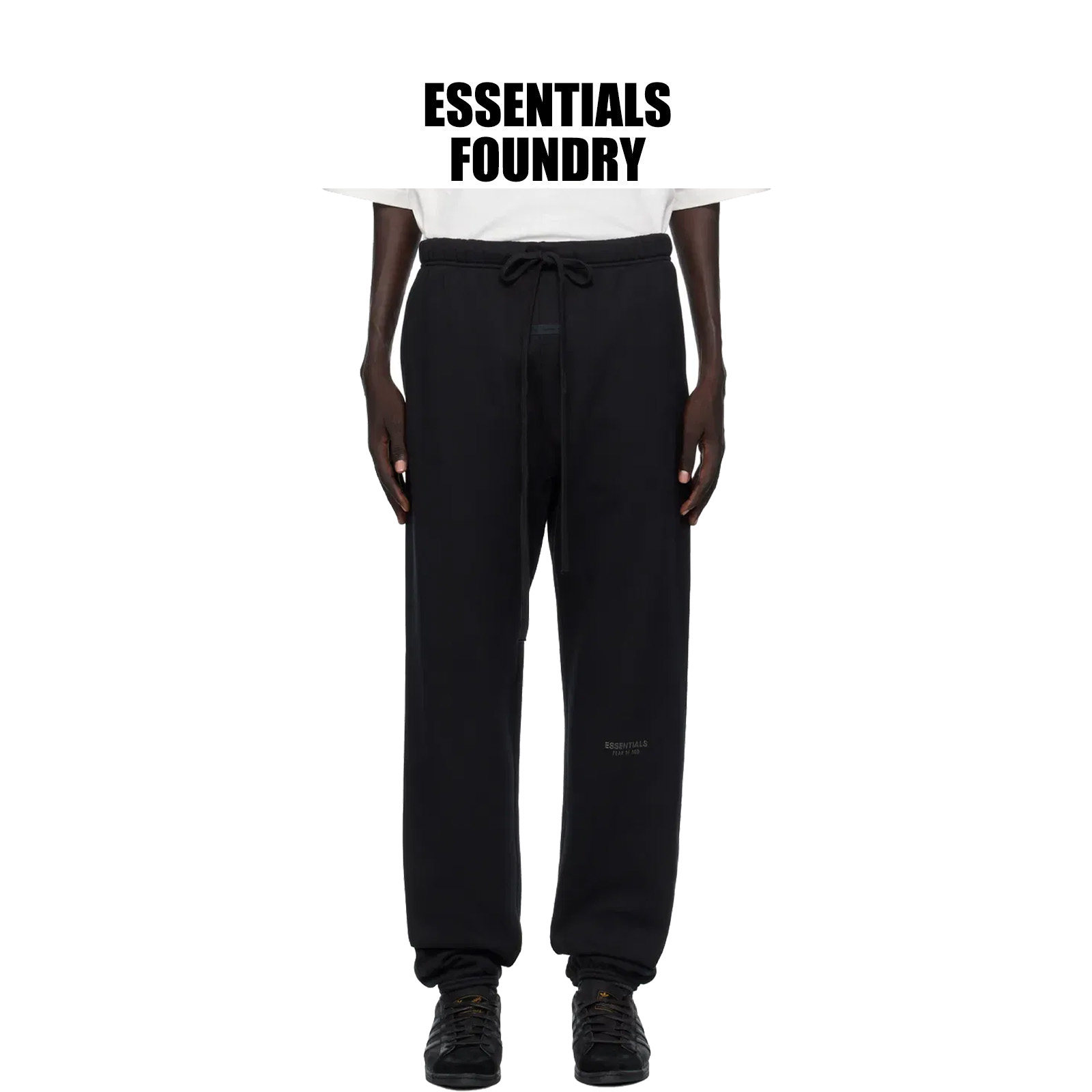 ESSENTIALS 长裤2025秋冬美潮宽松男女情侣款烫印抓绒裤子 53