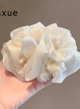 卡雪新款高级感缎面大肠发圈头花发绳扎头发皮筋不伤发头绳发饰女